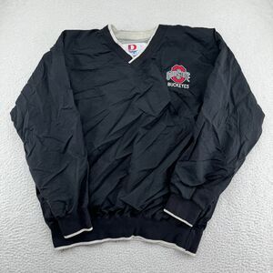 Vintage Dodger Ohio State Buckeyes Pullover Mens Large Black V-Neck USA Made